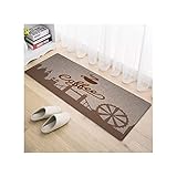 HUANMING Flauschig Leben Teppichküche Tür Fußmatten Imitation Hanf Gummi Schlafzimmer Wohnzimmer Teppich Moderner Innenbereich (Color : F, Größe : 45 * 75 * 3mm)