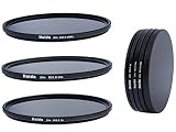 Haida Slim Neutral Graufilter Set bestehend aus ND8, ND64, ND1000 Filtern 62mm inkl. Stack Cap Filtercontainer + Pro Lens Cap mit Inneng