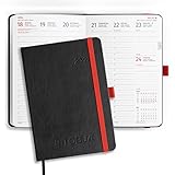 Kalender 2022 A5 1 Woche 2 Seiten - Taschenkalender als Planer und Organizer | Robuster Hardcover Terminplaner mit dickem Papier | Terminkalender 2022 in DIN A5 mit vielen Ex