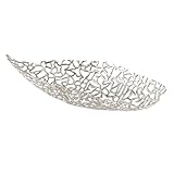 Boltze Deko-Schale Fidan Silber Aluminium (65cm oval)