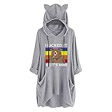 Cowl Neck Hoodie Hoodie Damen beige Baseball Shirt Damen Oversize Pullover mit rückenausschnitt Pullover Damen bunt Seidenbluse Damen Shirt Langarm v-Ausschnitt senioren Pullover Damen Pulli D