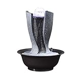 Zimmerbrunnen, Indoor Brunnen Feng Shui Zen Dekor Entspannung Desktop Und Tabletop Brunnen Mit LED Kristallkugel for Schlafzimmer Wohnzimmer Arbeitszimmer Zimmerbrunnenpumpe,G