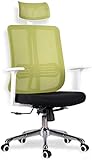 XUANFEI Bürostuhl Bürostuhl High Back Executive Swivel Schreibtisch Sessel mit Chrom-Basisschalterstühlen (Color : Green)