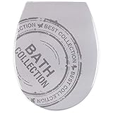 Sanwood O-Form universal Toilettendeckel mit Absenkautomatik, Made in Europa, abnehmbarer ovaler Toilettensitz, Antibakterieller Toilettendeckel Toilettensitz Duroplast, WC Deckel, Klodeck