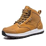 HUSK'SWARE Wanderschuhe Herren Wasserdicht Atmungsaktiv Trekkingschuhe Leicht Wanderstiefel Anti-Rutsch Dämpfung Outdoor Sportlich Schuhe Braun 44EU