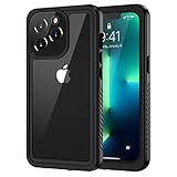 Lanhiem für iPhone 13 Pro Hülle (6.1'), iPhone 13 Pro Case IP68 Wasserdicht Handy Hülle 360 Grad Schutzhülle, Stoßfest Staubdicht Outdoor Panzerhülle mit Eingebautem Displayschutz, Schw