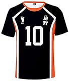 YIMIAO Damen Herren Haikyuu Japanese Anime Kageyama T-Shirts Unisex Tee Casual Karasuno High School Tee Kurzarm Jungen Mädchen Tshirt(M)