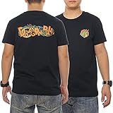 GMYG Dragon Ball Z Anime Grafik Japanisches DBZ Logo Goku Saiyan Premium 100% Baumwolle T-Shirt Herren Kurzarm (Schwarz, 150)