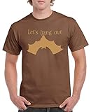 Comedy Shirts - Let's Hang Out - Halloween - Herren T-Shirt - Braun/Hellbraun Gr. M
