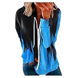 XTBFOOJ Capital Pullover Kapuzenpullover jacken Damen Mantel Sweater Winter Coat Batik t Shirt Langarmshirt Damen Sweatshirt Rock Damen blusen Hoodie Long Strickjacke Damen ausgefallene Ob