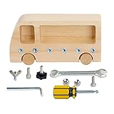 F Fityle Busy Board Montessori Spielzeug Holz Schraubenbretter Kindergarten Lernspielzeug Holzspielzeug für 3 Jahre Mädchen Jung