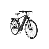 FISCHER Herren - Trekking E-Bike VIATOR 6.0i, Elektrofahrrad, Graphit metallic matt, 28 Zoll, RH 55 cm, Brose Drive S Mittelmotor 90 Nm, 36 V Akku im R