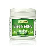 Eisen aktiv, 20 mg, hochdosiert, 180 Tabletten, vegan, hohe Verfügbarkeit, hervorragend verträglich – wichtig für Immunsystem, Blutbildung und Energie. OHNE künstliche Zusätze. Ohne Gentechnik