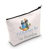 LEVLO Anne of Green Gables Kosmetiktasche, Anne of Green Gables Fans, Geschenk I'd Rather Be In Avonlea, Make-up-Tasche mit Reißverschluss für Frauen und Mädchen, I'd Rather Be In Avonlea,