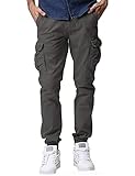 Matchstick Herren Chino Jogger Hose #6539(6539 Army Grey,L/32)