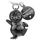 FABACH Pinguin Schlüsselanhänger Breezy - Pinguin Glücksbringer Geschenke Freundin oder Freund - Partner Geschenk Liebe Schlüsselanhänger zu Geburtstag, Jahrestag - Gravur You're My Peng