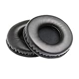 Ohrpolster für Sony MDR-V55 DJ-Kopfhörer, Colorful 1 Paar Ohrpolster Ersatz Ear Pads kompatibel mit Audio-Technica ATH-WS99 WS70 WS77 Für Sony MDR-V55 V500 7502 Kopfhörer 80mm (Schwarz)