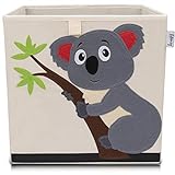 Lifeney Kinder Aufbewahrungsbox I praktische Aufbewahrungsbox für jedes Kinderzimmer I Kinder Spielkiste I Niedliche Spielzeugbox I Korb zur Aufbewahrung von Kinder Spielsachen (Koala hell)