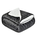 Amazon Brand-Umi Kuscheldecke Sherpa Flauschige 150 x 200 cm, Decke für Sofa Couch Weiche Warme Dicke Fleecedecke Lammfelloptik, Wohndecke Sofadecke Couchdecke Sofaüberwurf Wohnzimmerdecke,