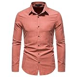 YunYoud Hemd Herren Slim Fit Bügelleicht Für Anzug, Business, Hochzeit, Freizeit Langarm Hemden für Männer Langarmhemd Herrenmode Lässig Hemd Top Bluse Ob