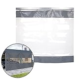 YAYADU-Storage Basket Persenning Transparentes, Wasserdichtes Persenning-Panel, Außenvorhang Mit Öse, PVC-Reißfestigkeit Für Garten-Pergola-Garage (Color : Gray, Size : 1x5m)