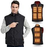 FERNIDA Beheizte Weste für Herren Damen,Winter Warm Draussen USB Aufladung Elektrische Heizweste mit 8 beheizte Zonen (Batterie nicht enthalten),M