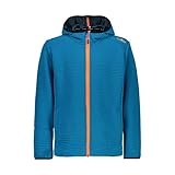 CMP Jungen Technical Jacquard Fleece Jacket Jacke, Blue Teal, 176