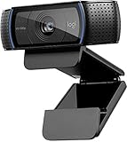 Logitech C920 HD Webcam, Full HD 1080p/30fps, Videoanrufe, klares Stereo-Audio, HD-Lichtkorrektur, funktioniert mit Skype, Zoom, FaceTime, Hangouts, PC/Mac/Laptop/Macbook/Tablet – Schw