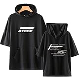 ATEEZ T-Shirt ATEEZ Boys Hong Joong Seong HWA Yun Ho Yeo Sang San Min Gi Woo Young Jong Ho Top für Liebespaar Herren Damen Jugendliche Shirt with Hood Kurzarm T