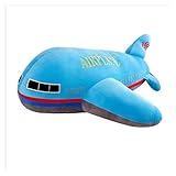 Plüschtier Neue 40 cm 50 cm 60 cm große größe simulation flugzeug plüsch spielzeug kinder schlafen zurück kissen weiche flugzeuge gefüllte kissen puppen geschenk ( Color : Blue , Height : 60cm )