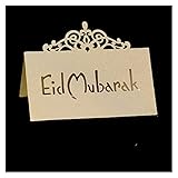 hongbanlemp Geburtstagskarte Name Platzkarten Postkarten Ramadan Grußkarten Muslimisches Neujahr Party Einladungskarten Dekor 5 0PCS. Eid Mubarak Laser Cut Table Name Place Cards Geschenkk