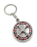 Onwomania - '-Casino Roulette Spiel Schlüsselanhänger - Metall Glücksbringer z.B. für den besten Freund, die Beste Freundin, Mama - Für Männer, Frauen &