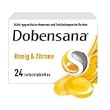 Dobensana Honig und Zitrone Lutschtabletten 1,2mg/0,6mg – Halstabletten zur Schmerzlinderung bei leichten Halsschmerzen & Schluckbeschwerden – 1 x 24 Tab