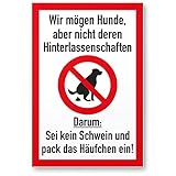 Komma Security Kein Hundeklo Keine Hundetoilette - Kunststoff Schild Hunde kacken verboten - Verbotsschild Hundeverbotsschild Verbot Hundeklo Hundekot Hundehaufen Hundekack