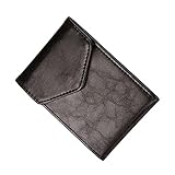 Generic Business Herren Schlanke Brieftasche Ändern Geld Tasche Blocking Bifold Kreditkarte Halter für Unisex Minimalistischen Multi Slots Veranstalter - Schw