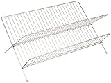 WENKO Geschirrabtropfer Duo - Teller- und Tassenablage, klappbar, verchromtes Metall, 47.5 x 22 x 33 cm, Silber g