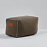 SACKit - RETROit Cobana Square Drum Sitzsack-Würfel Indoor/Outdoor in braun, Sitzhocker mit 60x35x40cm und YKK-Reiß