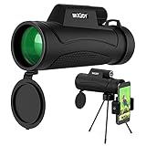 Starscope Monokular Teleskop 12X50 MIXJOY Fernrohr Monokular HD Handy Fernrohr Erwachsene mit Smartphone Halter und Stativ Wasserdichtes Zoom Monokularmit Vogelbeobachtung Reisen Wandern Camping