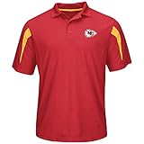 Majestic NFL Kansas City Chiefs Polo Shirt Poloshirt Field Classic (S)