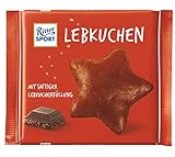 Ritter Sport Lebkuchen, 100 g, Vollmilchschokolade gefüllt mit saftigem Lebkuchen, weihnachtliche Schokolade mit Lebkuchengebäck, für zimtigen Schokoladengenuss zu W