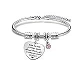 KENYG Side by Side Or Miles Apart Best Friends are Always Close at Heart Silberkristall Armband Armreif für F