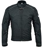 BULLDT Motorradjacke Cordura Textilien kurze Jacke, Farbe:Schwarz, Größe:46/XS