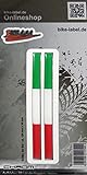 BIKE-label 300114N Aufkleber 3D Länder-Flaggen Italien Italy mit Chromrand 2 Stck