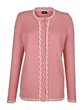 Paola Damen Twinset mit kontrastfarbenem Strick