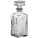 Whisky Karaffe Kristall Whiskey Dekanter Glaskaraffe Flasche Glas 0.95L Carafe Bierkrug Glasflasche Liquor Vintage Desing Transparent Vozka-Wein Kognak Weinbrand Klassische Geschenk