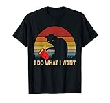 i do what i want black cat lover gift T-S