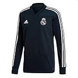 adidas Herren Real Training Langarm Sweatshirt, Tech Onix/Black/Core White, XL