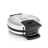 WMF LONO Waffeleisen Edition, Herzwaffeleisen, stufenlos einstellbarer Bräunungsgrad, 900 W, cromargan matt/silb