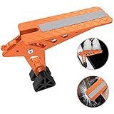 johgee Auto Türstufe für Auto Dachträger, Universal Fit Auto Türstufe, Faltbare Trittstufe mit Sicherheitshammer, zusätzliche Sicherheitshammerpedale(Orange)