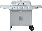 El Fuego Gasgrill, Dayton 4 Plus 1, silber, 53 x 127,5 x 97 cm, AY0459